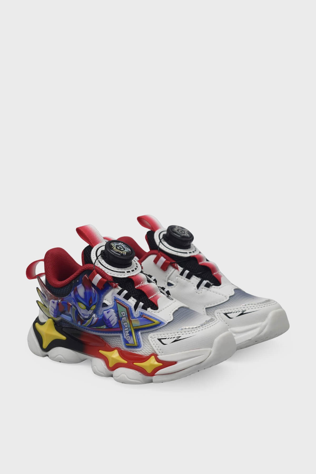 Pepino Erkek Çocuk Işıklı Sneaker Beyaz Kırmızı P-2206