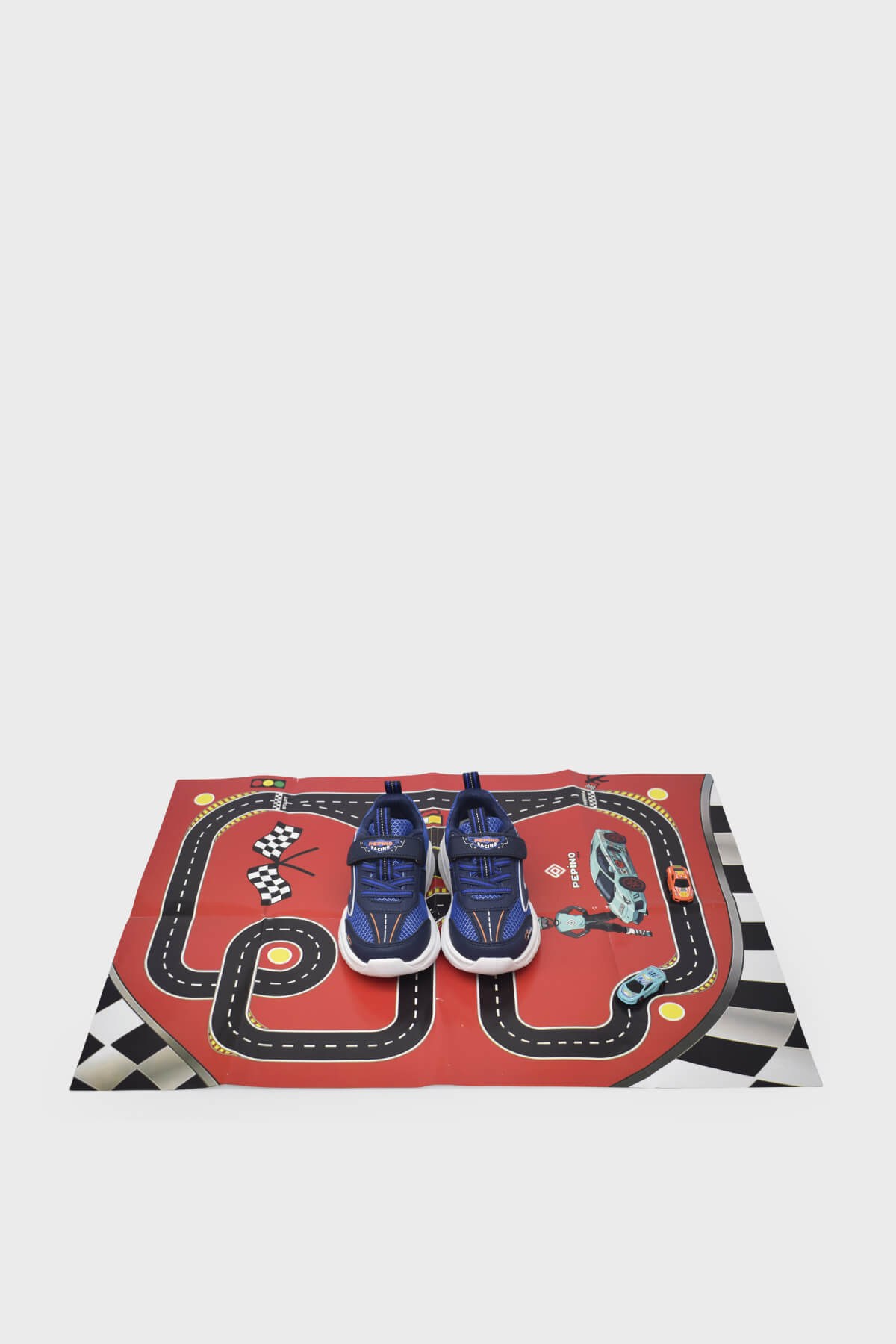 Pepino Unisex Çocuk Arabalı Garajlı Spor Ayakkabı Saks Mavisi P-2440