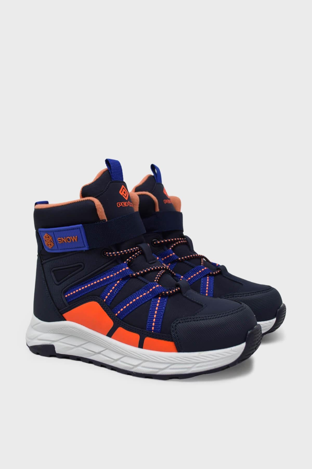 Pepino Unisex Çocuk Spor Bot Siyah Lacivert P-1775