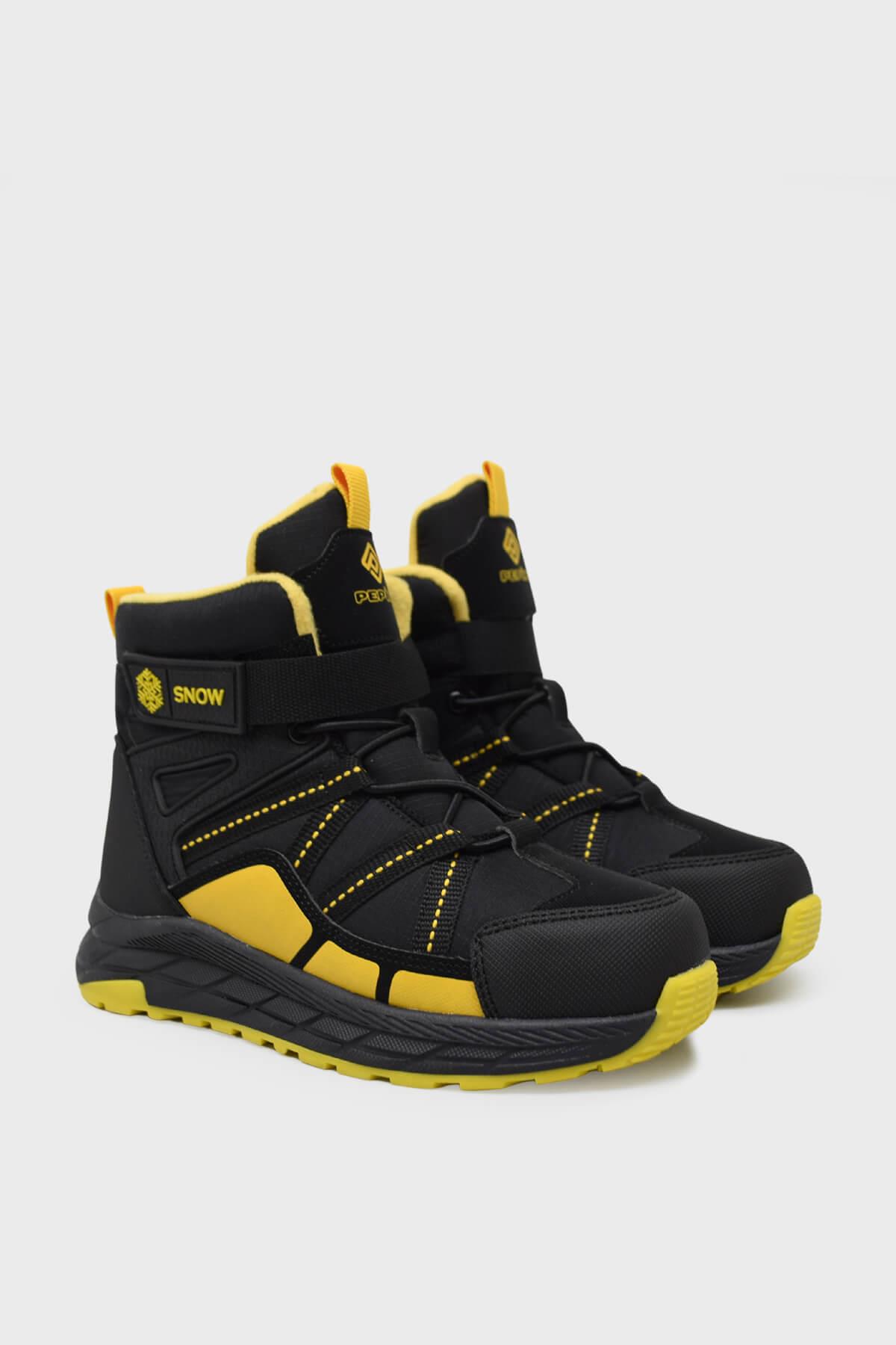 Pepino Unisex Çocuk Spor Bot Siyah Sarı P-1775