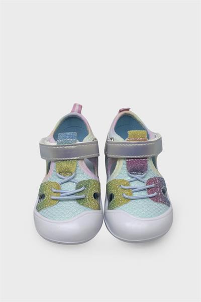 Arzen Kız Çocuk Cırtlı Kafes Sandalet Yeşil ARZ2025-09