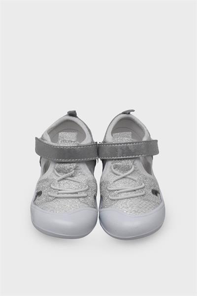 Arzen Kız Çocuk Cırtlı Kafes Sandalet Beyaz ARZ2025-09