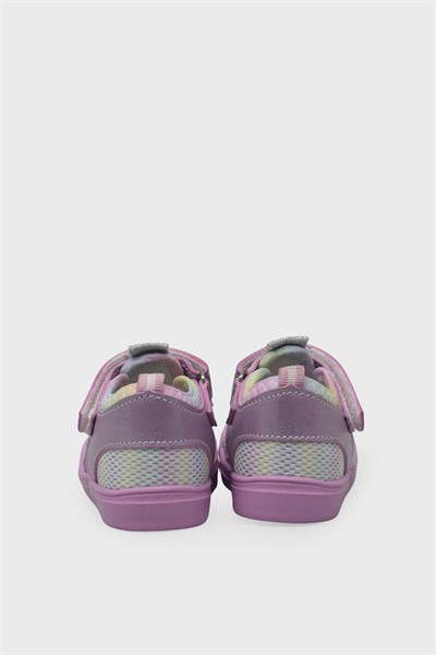Arzen Kız Çocuk Cırtlı Kafes Sandalet Pembe Hologram ARZ2025-09