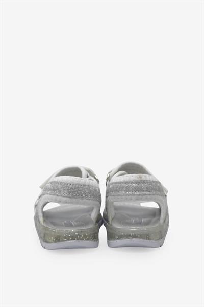 Arzen Kız Çocuk Cırtlı Sandalet Beyaz Gümüş ARZ2025-08