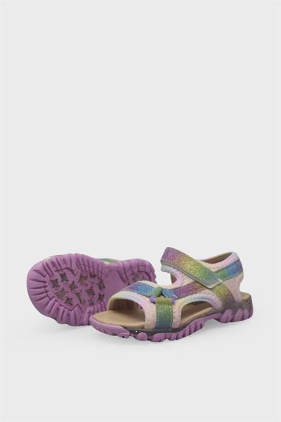 Arzen Kız Çocuk Cırtlı Sandalet Gökkuşağı ARZ2025-06