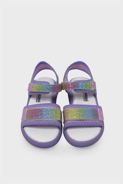 Arzen Kız Çocuk Cırtlı Sandalet Lila ARZ2025-02
