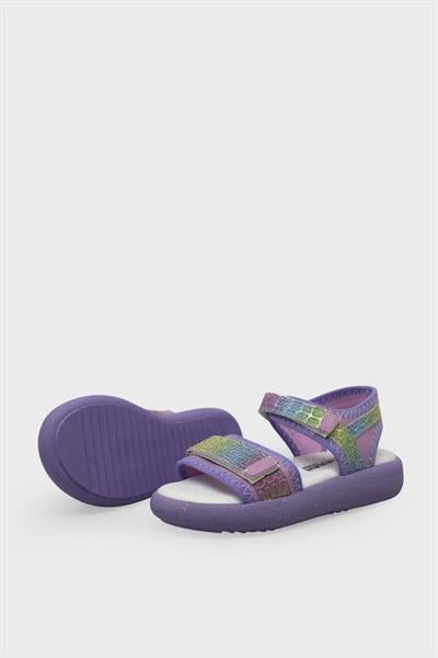 Arzen Kız Çocuk Cırtlı Sandalet Lila ARZ2025-02