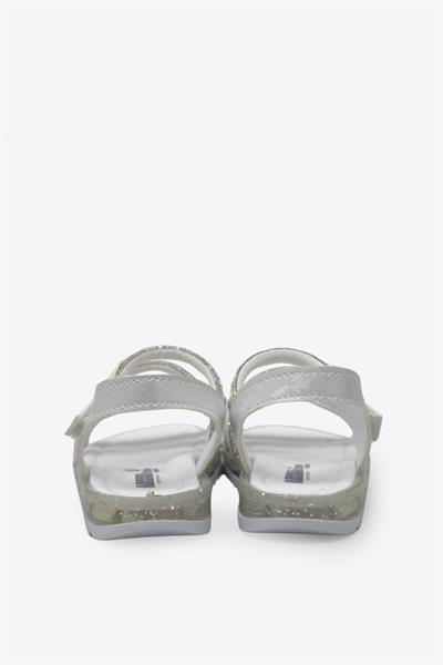 Arzen Kız Çocuk Taş Detaylı Sandalet Beyaz ARZ2025-07