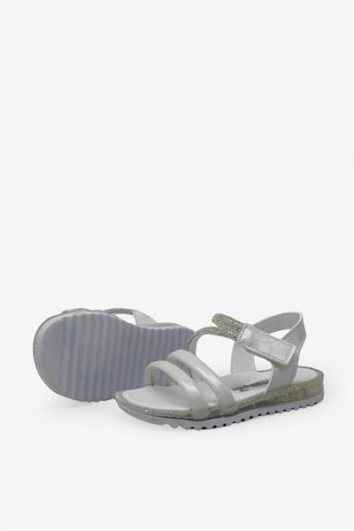 Arzen Kız Çocuk Taş Detaylı Sandalet Beyaz ARZ2025-07