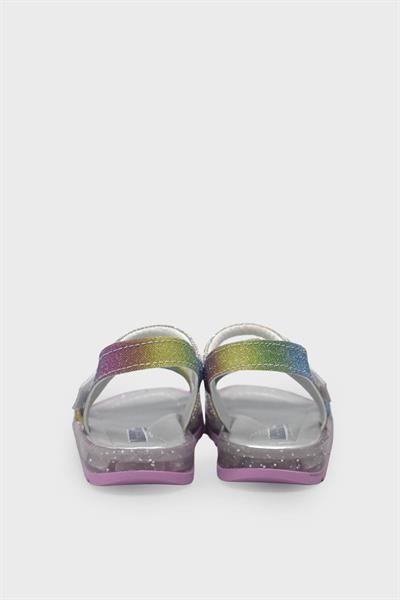 Arzen Kız Çocuk Taş Detaylı Sandalet Gökkuşağı ARZ2025-07