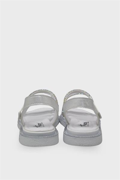 Arzen Kız Çocuk Taşlı Sandalet Beyaz ARZ2025-04