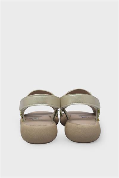 Arzen Kız Çocuk Taşlı Sandalet Krem ARZ2025-03