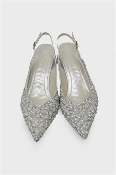 Beety Kadın Arkası Açık Taşlı Abiye Ayakkabı Sedef AKYN223.430