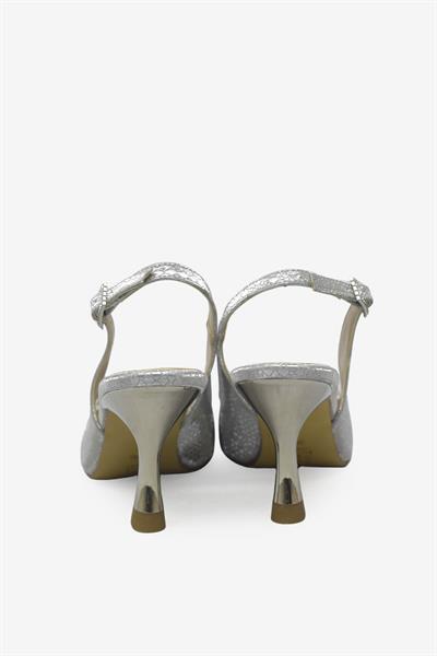 Beety Kadın Arkası Açık Topuklu Abiye Ayakkabı Gümüş AKYN151.447
