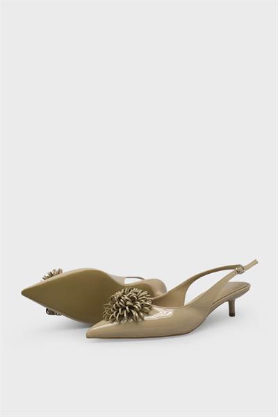 Beety Kadın Broş Detaylı Kısa Topuklu Abiye Ayakkabı Bej AKYN60.5320