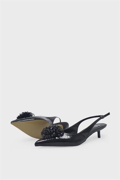 Beety Kadın Broş Detaylı Kısa Topuklu Abiye Ayakkabı Siyah AKYN60.5320