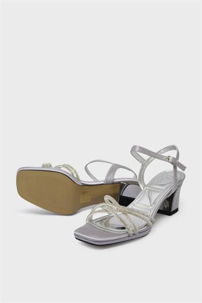 Beety Kadın Çapraz Bantlı Abiye Ayakkabı Lame AKYN130.902