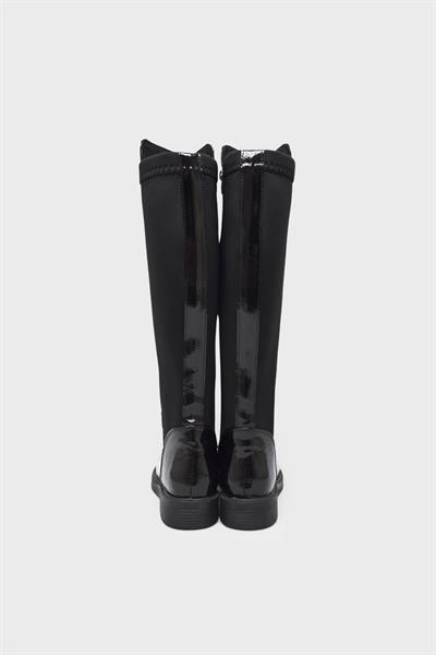 Beety Kadın Casual Çizme Siyah Rugan AKYN6004