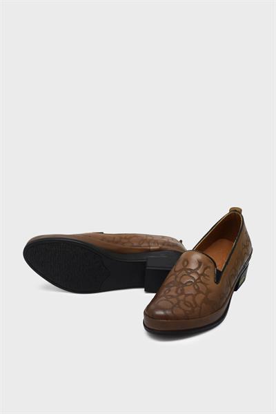 Beety Kadın Comfort Yazlık Deri Ayakkabı Ceviz AKYN83.K5