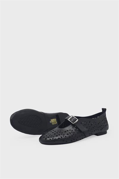 Beety Kadın Deri Babet Siyah AKYN111.003