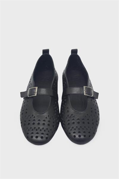 Beety Kadın Deri Babet Siyah AKYN111.003