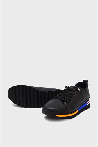 Beety Kadın Deri Sneakers Spor Ayakkabı Siyah AKYN211.090