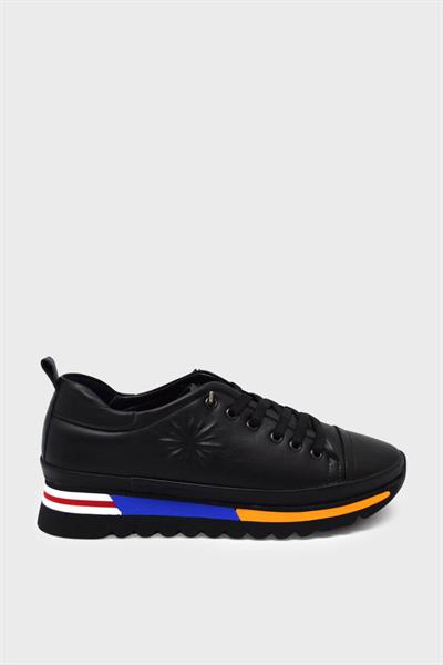 Beety Kadın Deri Sneakers Spor Ayakkabı Siyah AKYN211.090