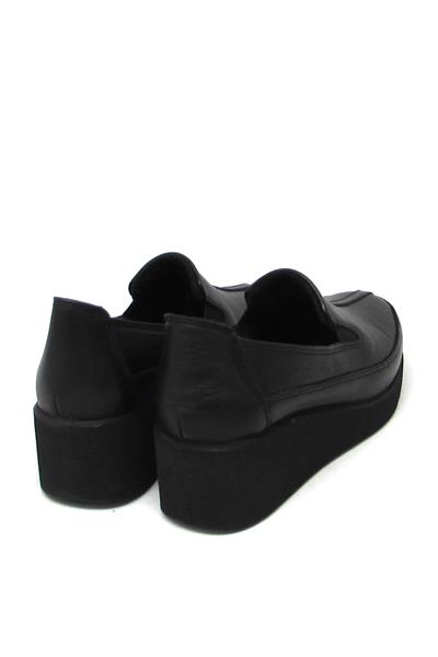 Beety Kadın Dolgu Topuk Comfort Deri Ayakkabı Siyah AKYN07.5020