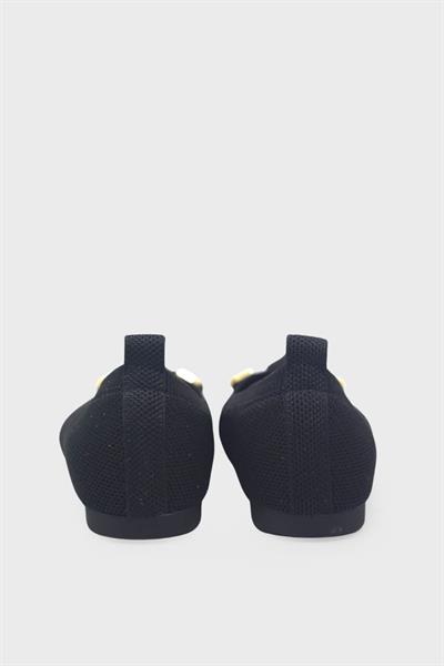 Beety Kadın Fiyonk Detaylı Triko Babet Siyah AKYN224.192