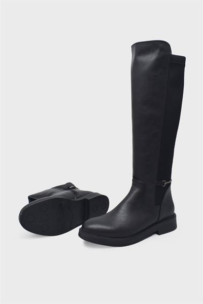 Beety Kadın Günlük Streçli Deri Çizme Siyah AKYN39.6008