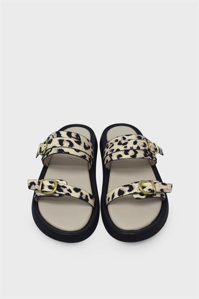 Beety Kadın Günlük Terlik Bej Leopar AKYN209.826