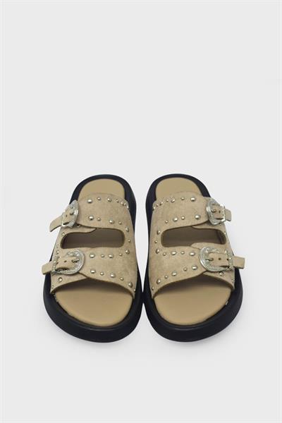 Beety Kadın Günlük Terlik Bej Süet AKYN209.804