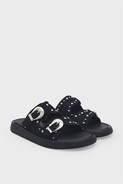 Beety Kadın Günlük Terlik Siyah Süet AKYN209.804