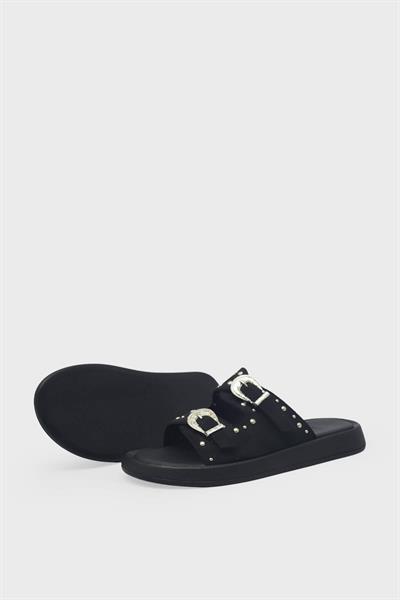 Beety Kadın Günlük Terlik Siyah Süet AKYN209.804