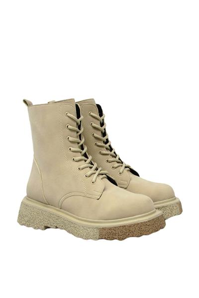 Beety Kadın Kalın Taban Postal Bot Bej AKYN-157.2022