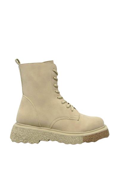 Beety Kadın Kalın Taban Postal Bot Bej AKYN-157.2022
