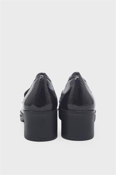 Beety Kadın Kemer Detaylı Topuklu Ayakkabı Kroko Kahve AKYN219.515