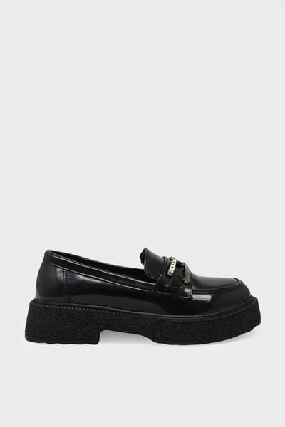 Beety Kadın Loafer Ayakkabı Siyah Rugan AKYN163.1984