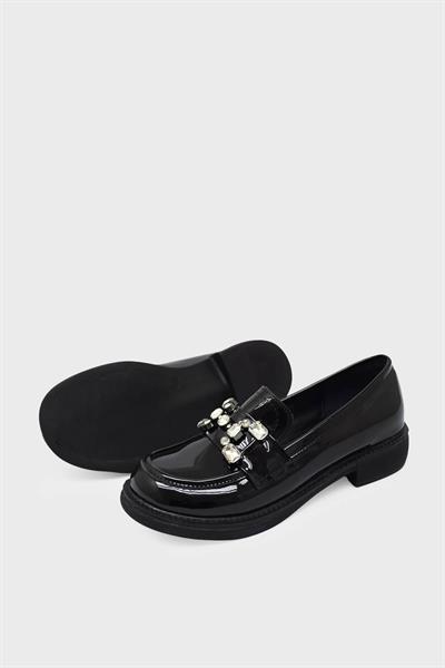 Beety Kadın Loafer Siyah Rugan AKYN60.2071