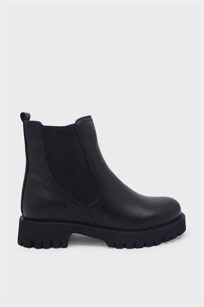 Beety Kadın Streçli Günlük Deri Bot Siyah AKYN143.3105