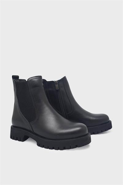 Beety Kadın Streçli Günlük Deri Bot Siyah AKYN143.3105