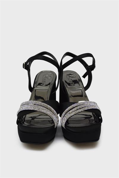 Beety Kadın Taş Detaylı Topuklu Abiye Ayakkabı Siyah AKYN130.1018-1