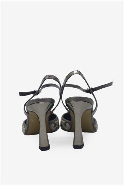 Beety Kadın Taş Detaylı Topuklu Abiye Ayakkabı Platin AKYN223.1005