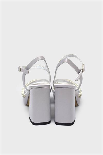 Beety Kadın Taş Detaylı Topuklu Abiye Ayakkabı Lame AKYN130.1018-1