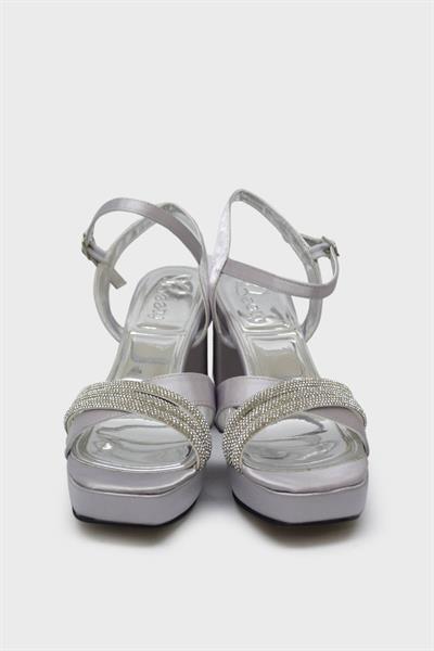 Beety Kadın Taş Detaylı Topuklu Abiye Ayakkabı Lame AKYN130.1018-1