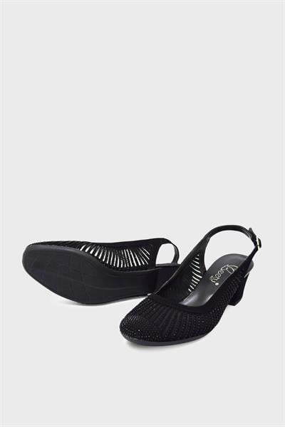 Beety Kadın Taş Detaylı Topuklu Ayakkabı Siyah AKYN23.8662