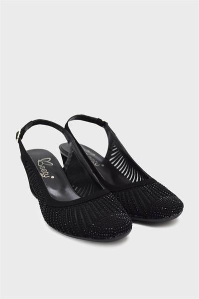 Beety Kadın Taş Detaylı Topuklu Ayakkabı Siyah AKYN23.8662