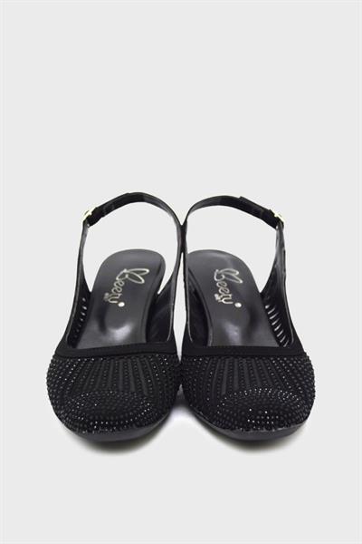 Beety Kadın Taş Detaylı Topuklu Ayakkabı Siyah AKYN23.8662