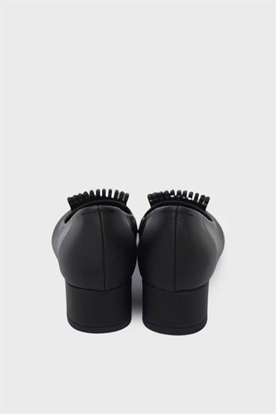 Beety Kadın Taş Detaylı Topuklu Ayakkabı Siyah Saten AKYN18.512