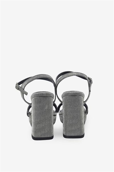 Beety Kadın Taşlı Topuklu Abiye Sandalet Platin AKYN130.412-1